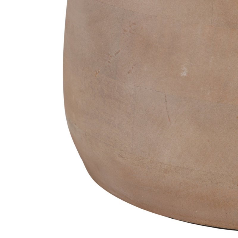 Élégante table d'appoint en marbre et en bois de manguier pour le salon - Table de bout étroite décorative pour l'entrée - 22 po, brun clair et blanc