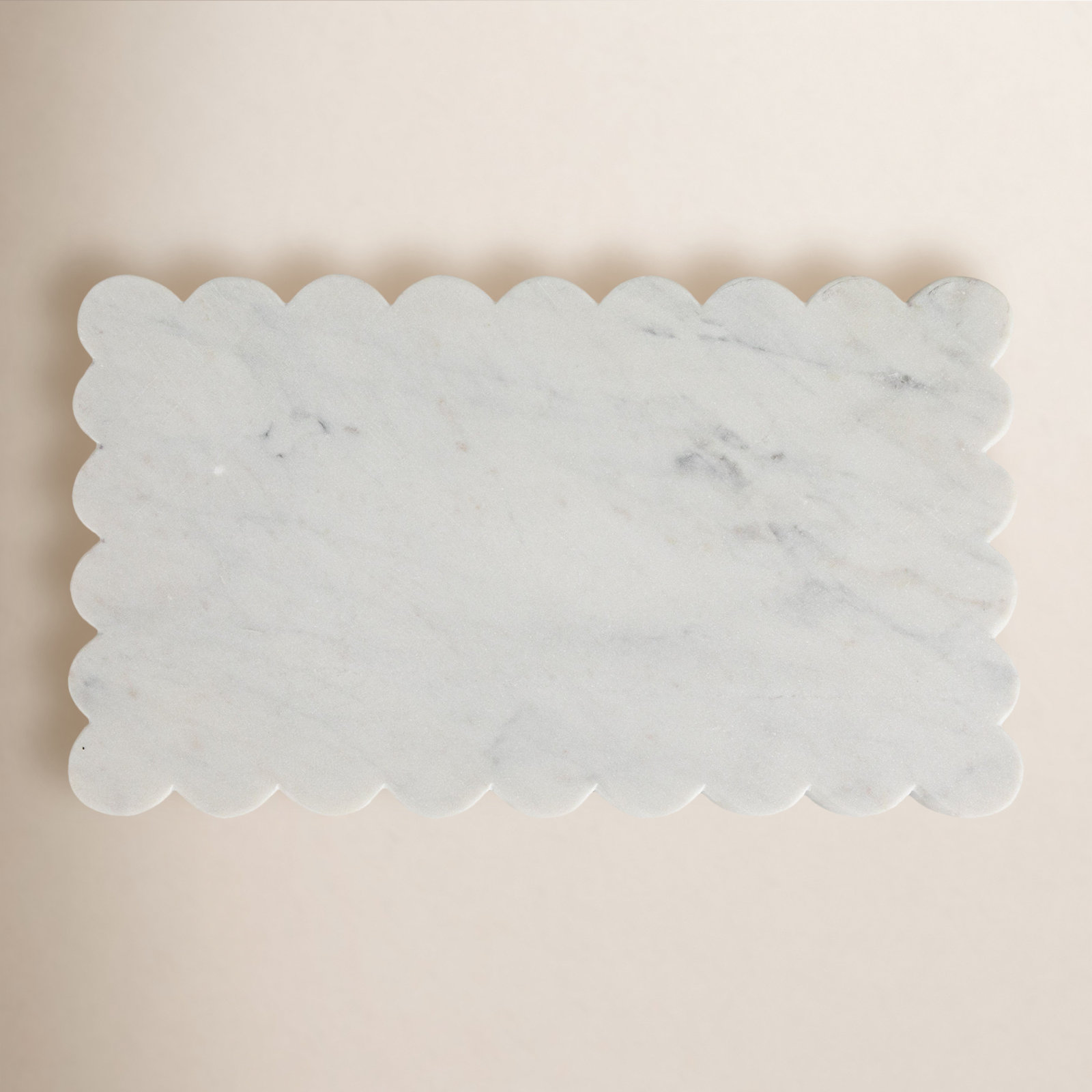 Scalloped Genuine Marble Cheese Board