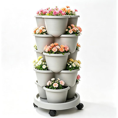 5 Tier Vertical Stackable Garden Planter