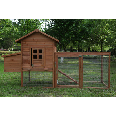 Zebediah 12 Square Feet Chicken Coop with Chicken Run For Up To 3 Chickens