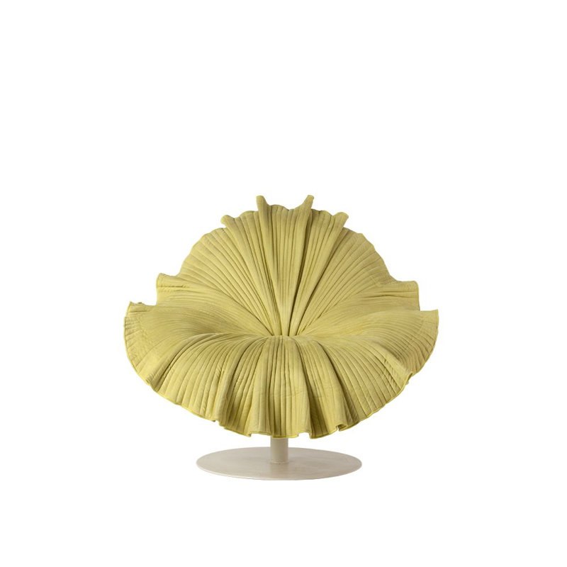 Bloom Chair, White, Lime Green