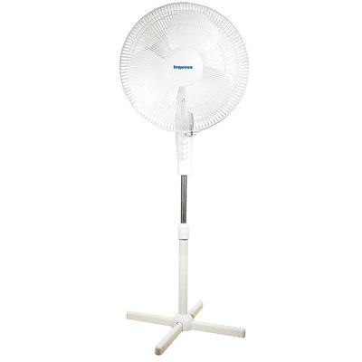 Impress 16" Oscillating Stand Fan (White) IM-724W