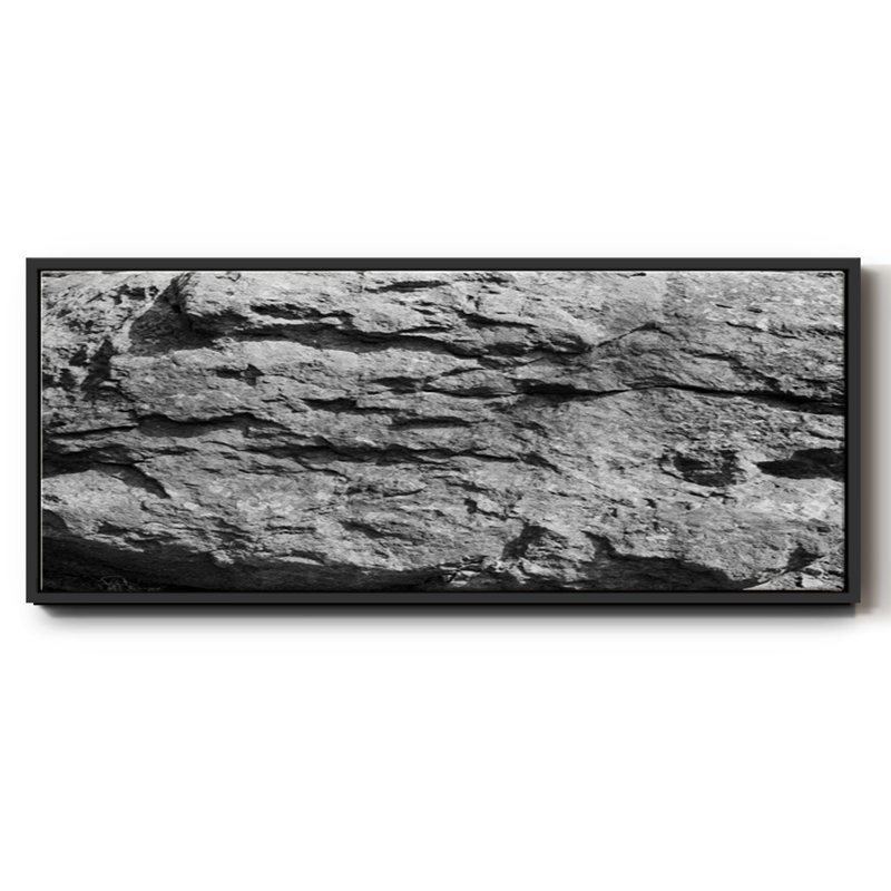Found Textures XV- Framed Canvas, 12" H x 30" W