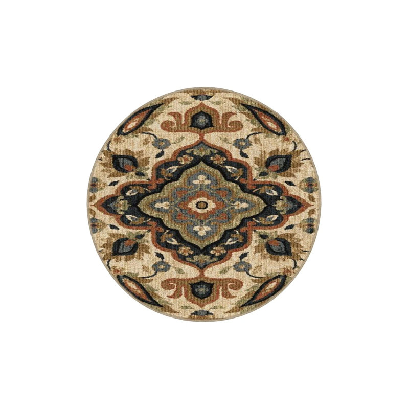 Tapis traditionnel tissé dans des tons de brun, Rectangle 2 pi 4 po x 4 pi