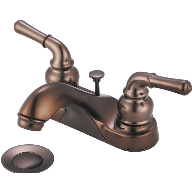 Robinet pour salle de bain standard avec ensemble de drain central à, Bronze huilé