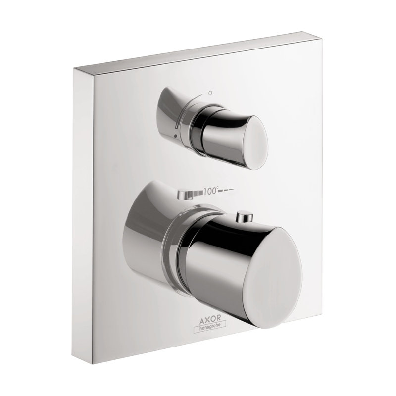 Modern Chrome Thermostatic Shower Trim with Volume Control