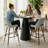 Berneta 4-Piece Counter Height Bar Table Set With Upholstered Stools, Round Pedestal Kitchen Dining Set For 3-1351235861
