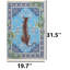 Tapis azur bleu léopard Azure