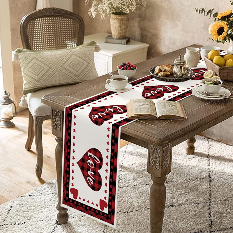 Chemins de table Valentines Day, L 13 po x L 120 po
