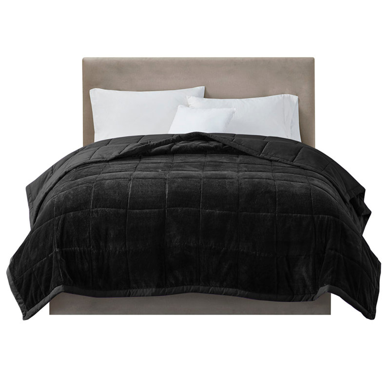 Couverture réversible en duvet HeiQ Smart, Noir, Très grand lit