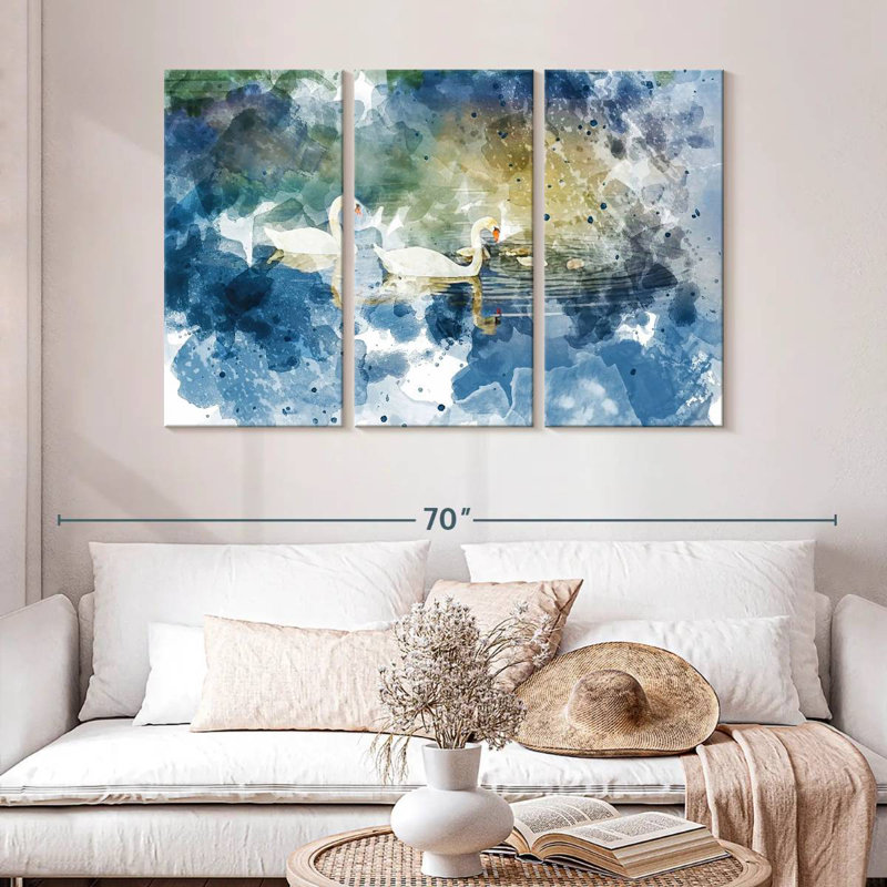 Brampt Wooing Swans, 32" H x 50" W