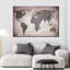 Titanium World Map Canvas Print-92497652