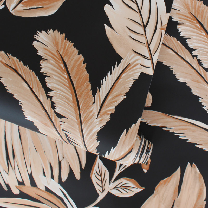 Flamant rose, papier peint pelez et collez par She She, Noir