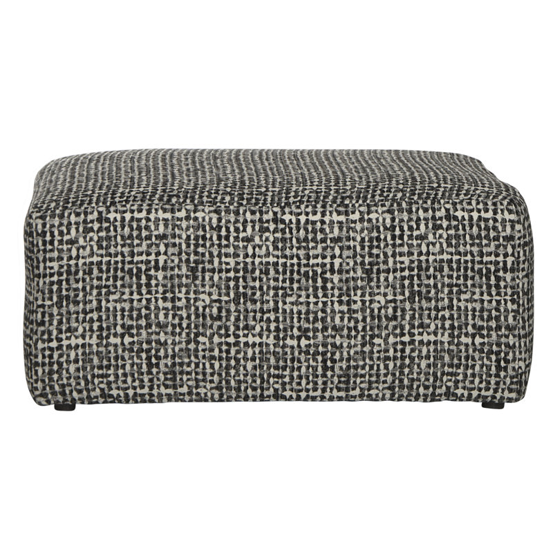 Repose-pieds de cocktail carré rembourré Brytanni, 100% polyester brun