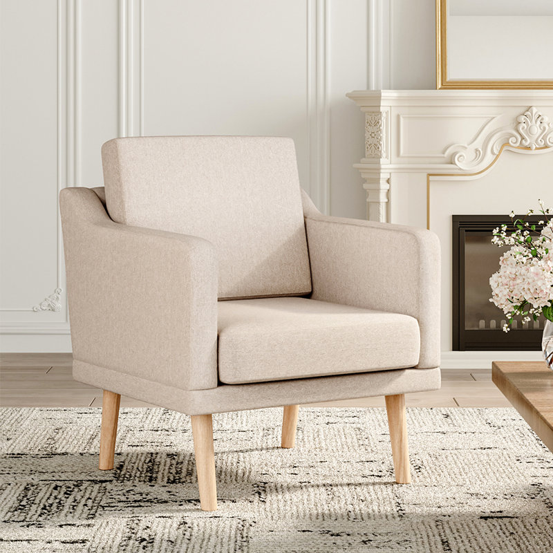 Thayne Upholstered Armchair, Beige