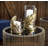 Glass Feather Pillar Bird Gold Hurricane Lamp-1632106415