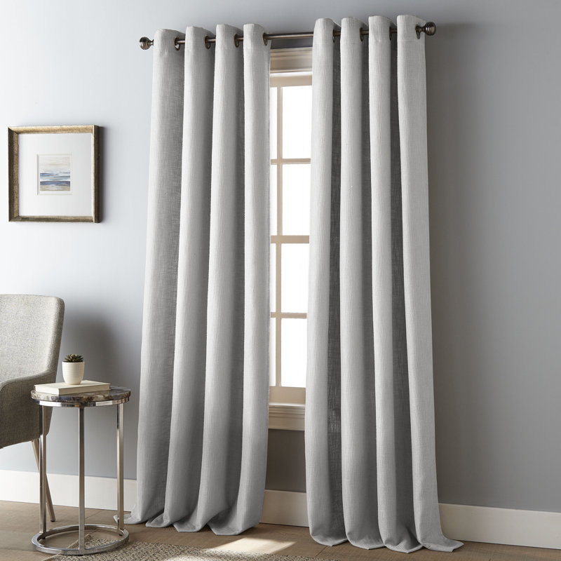 Neodesha Semi Sheer Curtain Single Panel, Gray