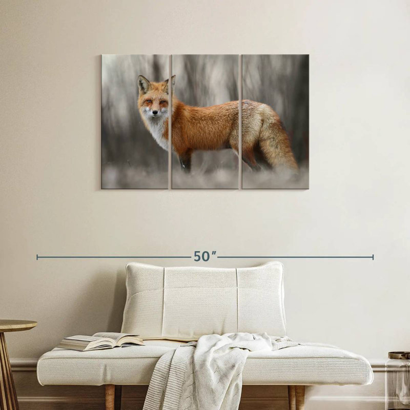 Charming Red Fox, 24" H x 38" W