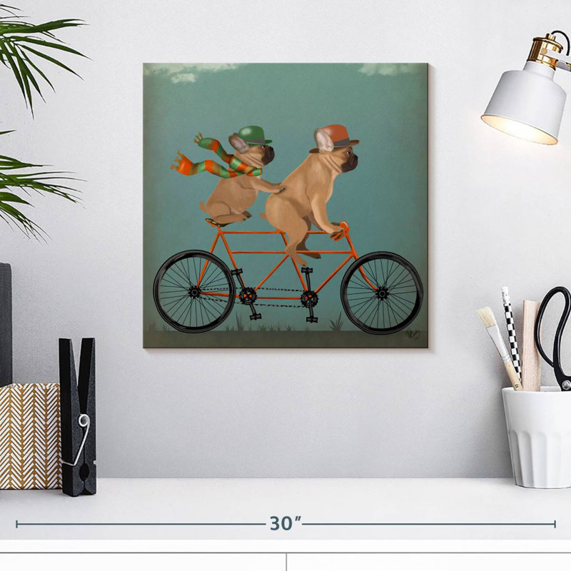 Bouledogue français tandem Brampt, H 16 po x l 16 po
