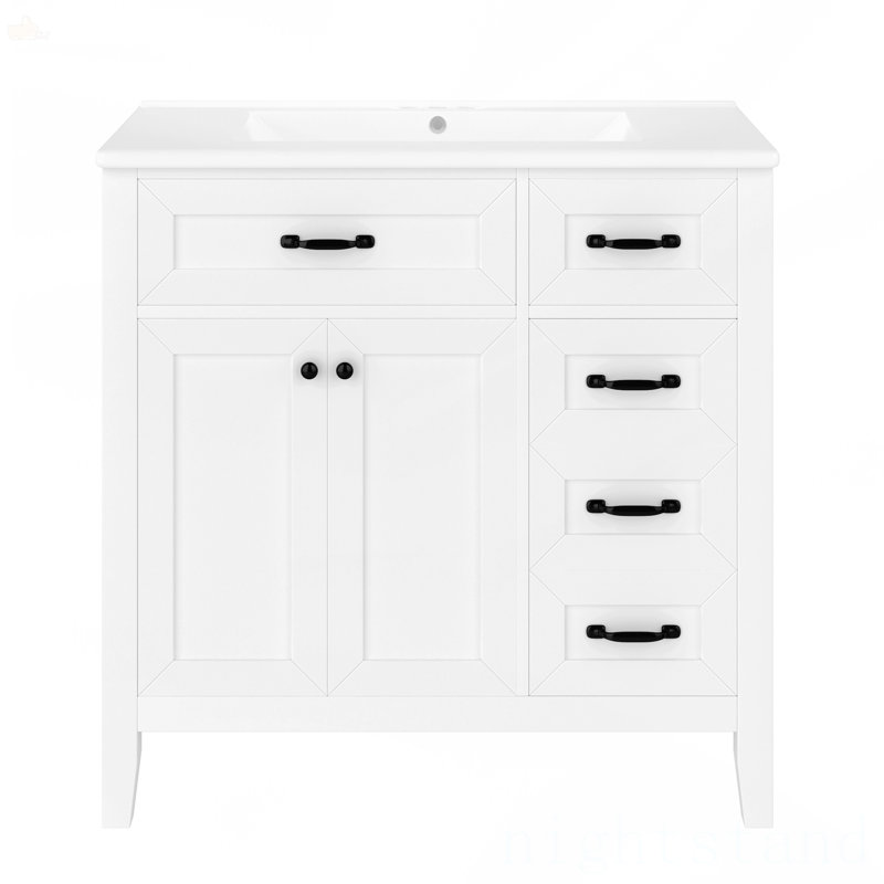 Meuble-lavabo 36 po avec lavabo, Blanc