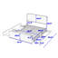 Structure de lit plateforme avec 4 tiroirs de rangement-114261207