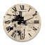 Horloge murale moderne géométrique en bois surdimensionnée-74750715