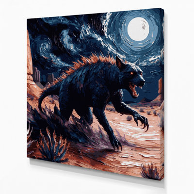 «Southwestern Animals» Chupacabra 11, art sur toile mauve