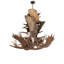 64" Wide Antlers Moose 12 Light Chandelier