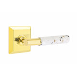 Select Round Privacy (Bed & Bath) Door Lever with Square Rosette