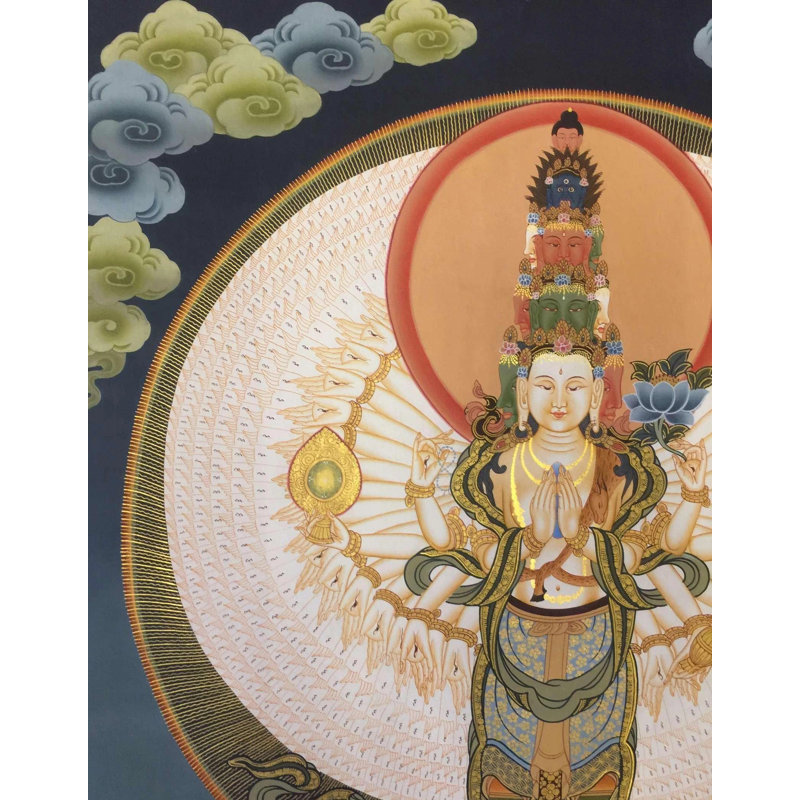 Lokeshvara Thangka (Brocadeless Thangka)