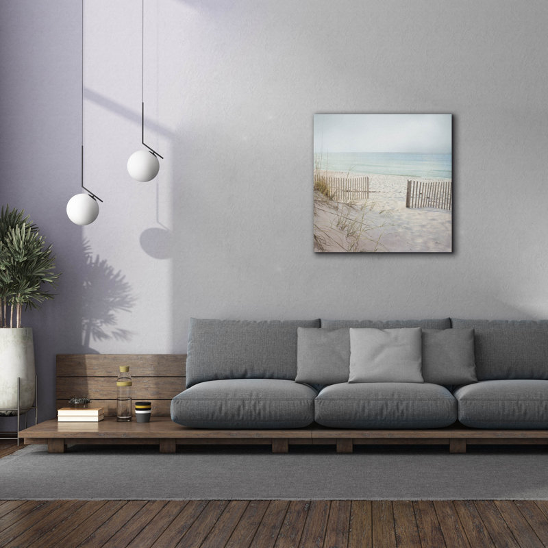 «Beach Fence» par Pela Studio, art mural sur toile, H 37 po x l 37 po x P 1,5 po