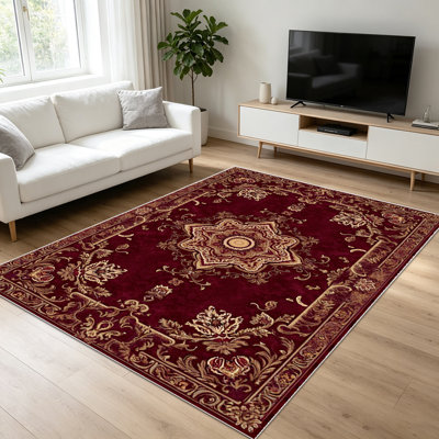 Tapis orientaux traditionnels 1 pièce pour le salon, doux et confortable, convenant à toutes les saisons, facile à entretenir, lavable à la machine, convient à la chambre à coucher, à la salle à manger, au couloir, au bureau, au patio, à la maison, à la décoration extérieure.