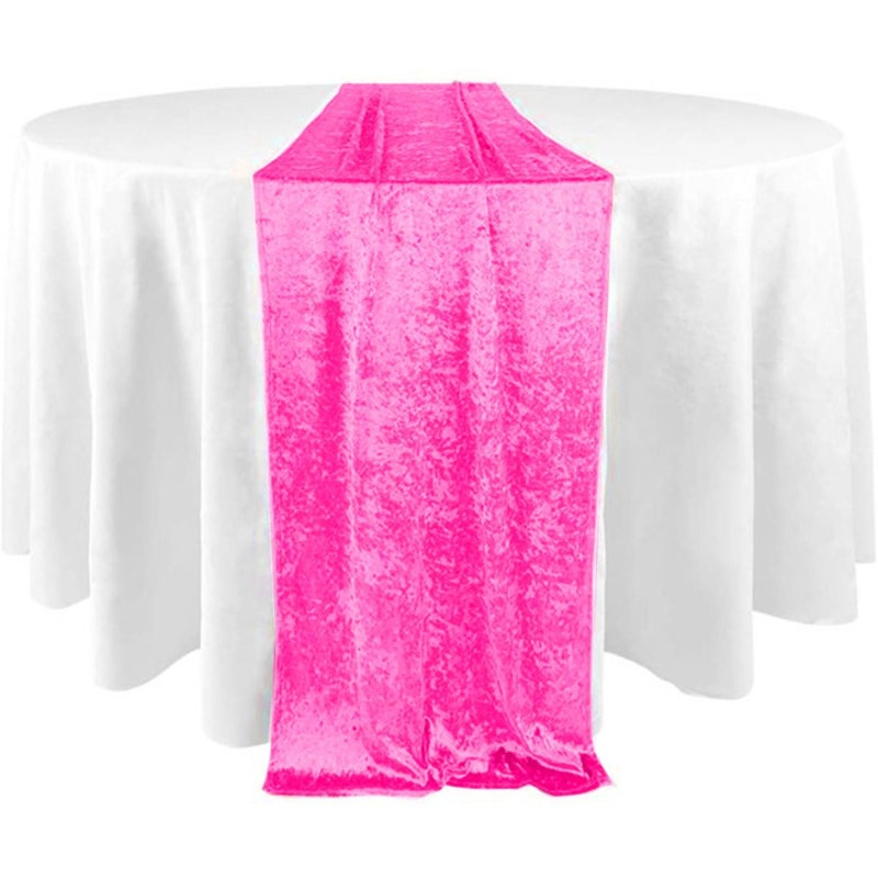 Abye Crush Velvet Table Runner - Premium Heavy Weight Textured Fabric, Wrinkle-Resistant & Luxurious - Wedding/Christmas/Holiday Decor - 14x108 Inch