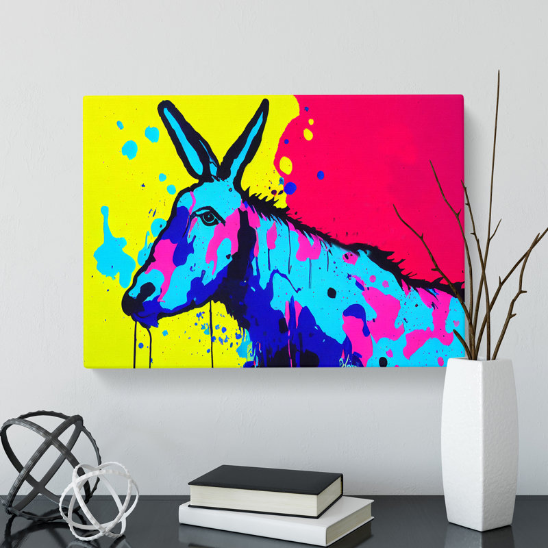 Colourful Donkey Art Vol.4 Abstract - Wrapped Canvas, 40cm H x 60cm W x 3cm D