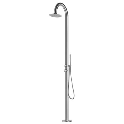 Pulsar 12 Freestanding Outdoor Shower with Hand Shower and Rain Shower Head