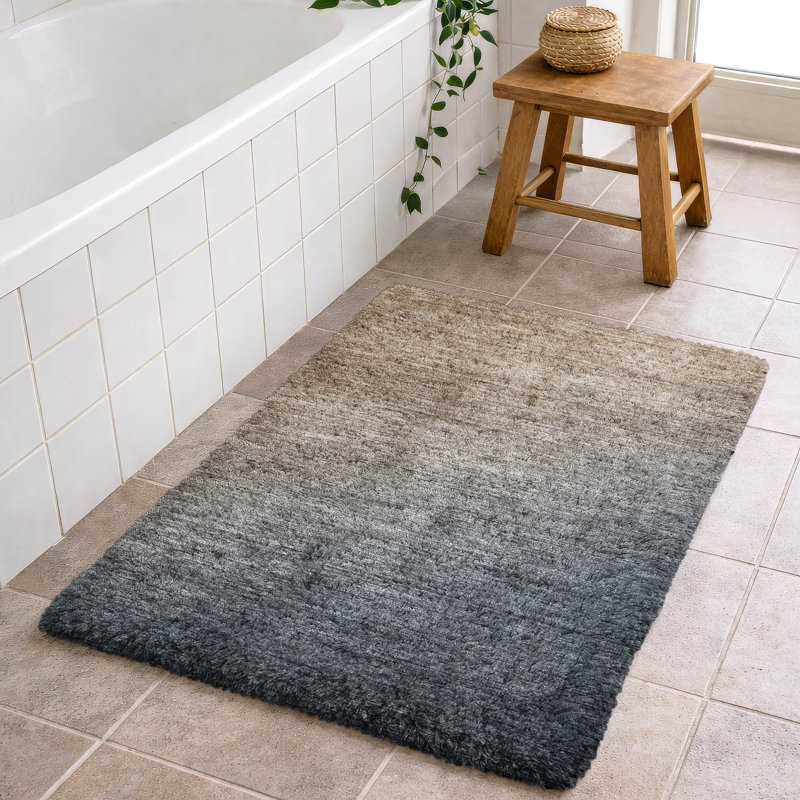 Premium Machine Washable Dream Shag ADS569 Ombre Rug, Gray, 2'6" x 3'10"