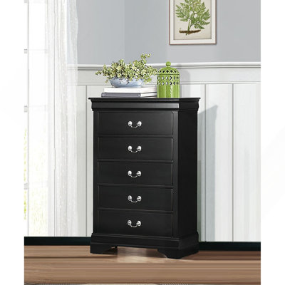 Meuble de rangement traditionnel pour chambre à coucher 1 pièce avec 5 tiroirs de conception classique