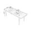 Bureau rectangulaire en bois massif brun noisette-9094906