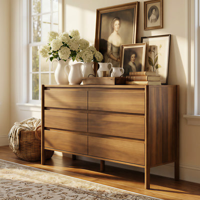 6-Drawer Dresser With Solid Wood Legs