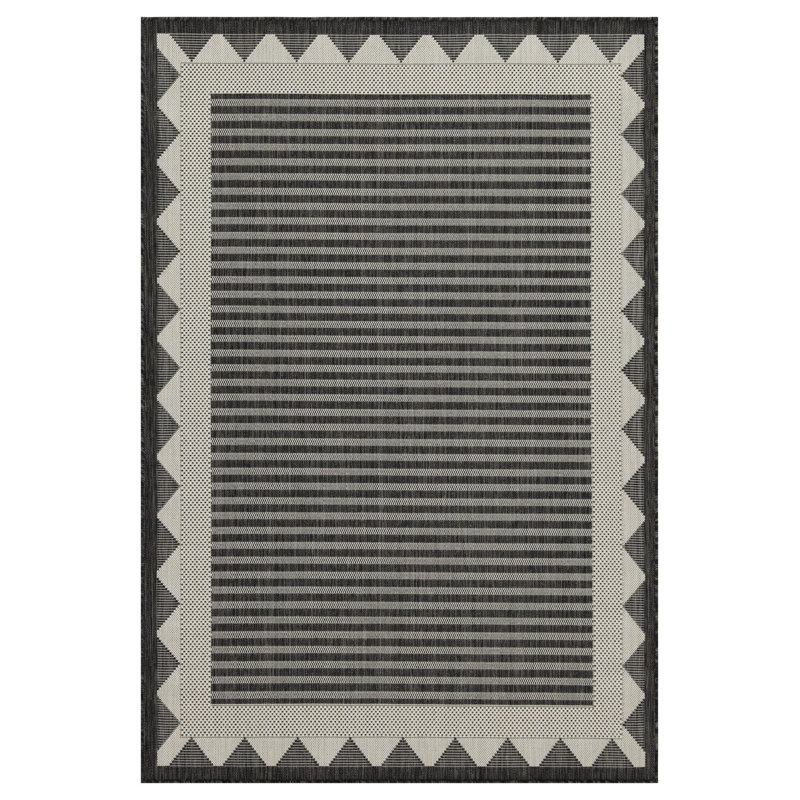 Anthracite Indoor/Outdoor Area Rug 2 Ft. 7 In. X 7 Ft. 3 In., Runner 2'7" x 7'3"