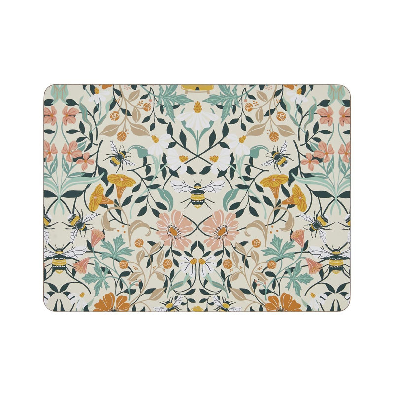 Bee Bloom Animal Print Rectangle Placemat