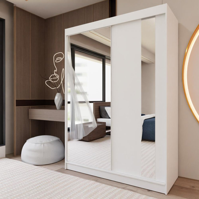 Daneysha 2 Door Sliding Wardrobe, White
