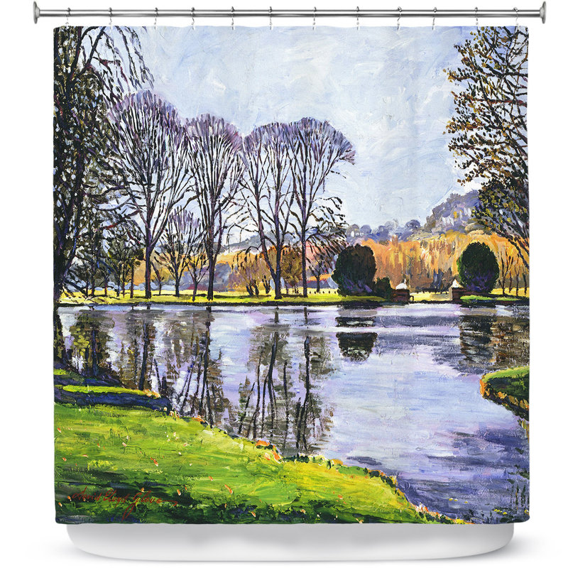 Rideau de douche simple winter lakeshore