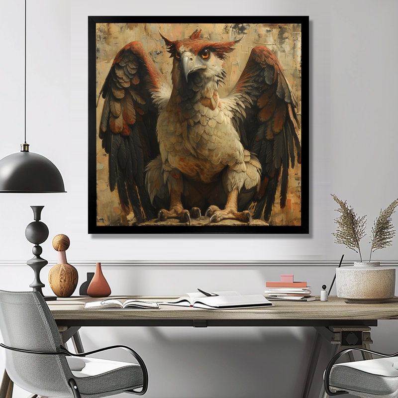 «Brown Orange Gryphon Pride Mythical Creature», reproduction d'art mural Mythical Creatures, H 16 po x l 16 po x P 1 po