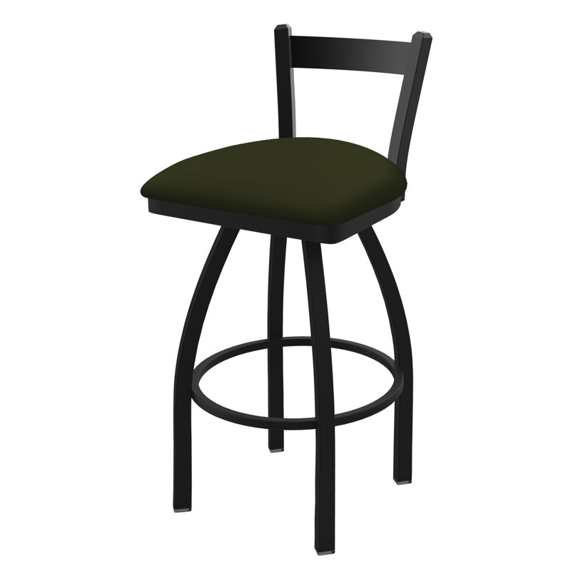 821 Catalina Low Back Swivel Bar Stool, Canter Pine, Black Wrinkle, Bar Stool (30" Seat Height)