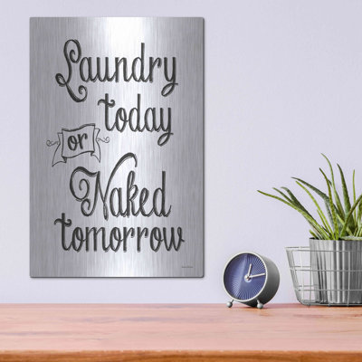 «Laundry Today» par Lettré et doublé, art mural en métal