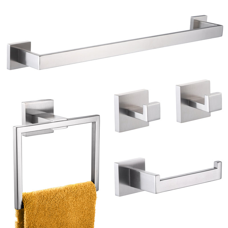 5 - Piece Bathroom Hardware Set, Brushed Nickel