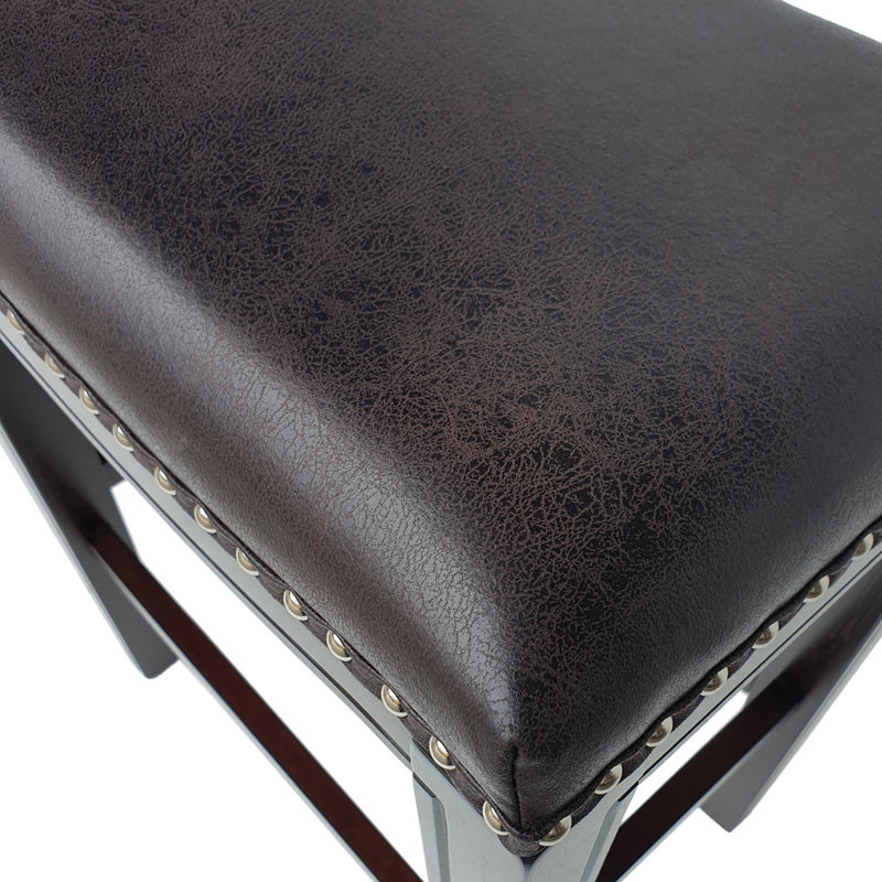 Asela Upholstered Counter Stool, Charcoal Brown, Charcoal Brown, Counter Stool (26.2" Seat Height)