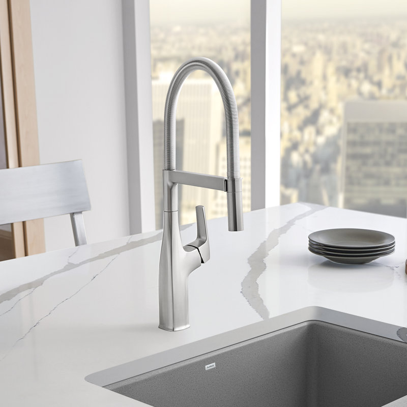 Rivana Semi-Pro Pull-Down Dual-Spray Kitchen Faucet, Stainless