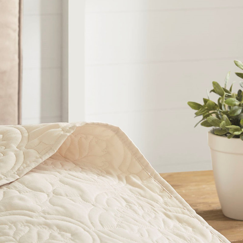  Housse de lit en microfibre kaki 3 pièces, doux, Couvre-lit pour lit grand : couvre-lit + 2 taies d, Crème, crème